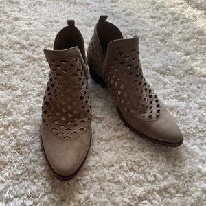 Taupe Ankle Booties - size 9.5
